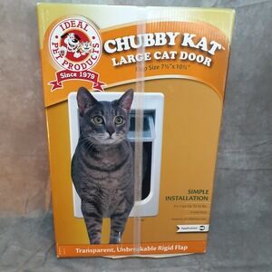 Chubby‎ Kat Large Cat Door-Transparent, Unbreakable Flap Size 7 1/2" x 10 1/2"